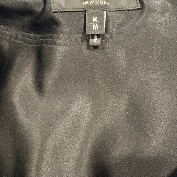 rag & bone Bennett 💯 silk Black Ruffled V-Neck Blouse M - Picture 3 of 9